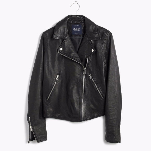 Madewell Jackets & Blazers - Madewell black leather jacket size XXS NWOT